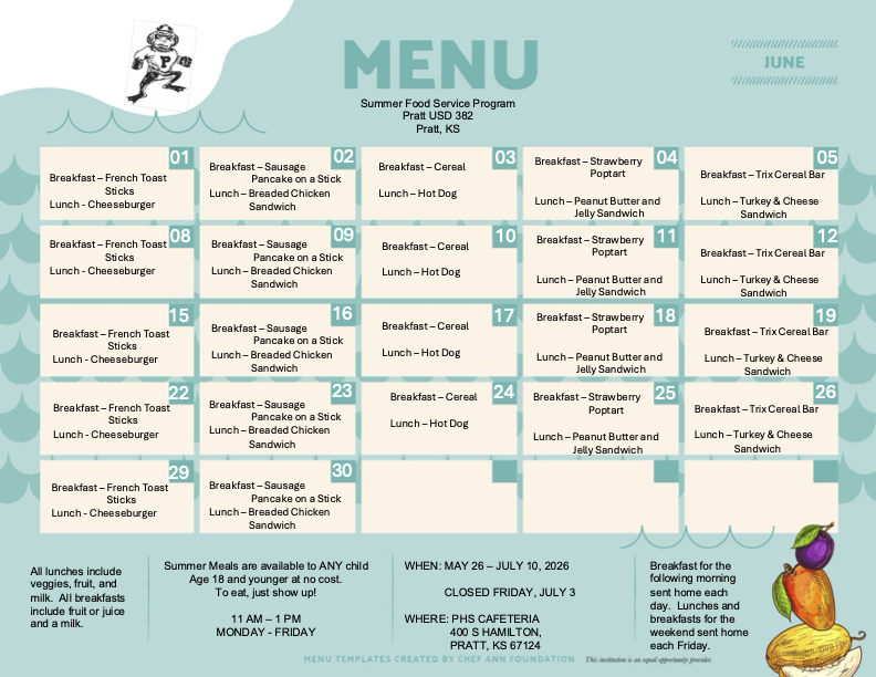summer lunch menu